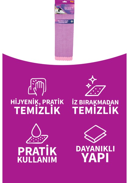 Easy Mikrofiber Temizlik Bezi 2' Li Paket İkili Set modelleri