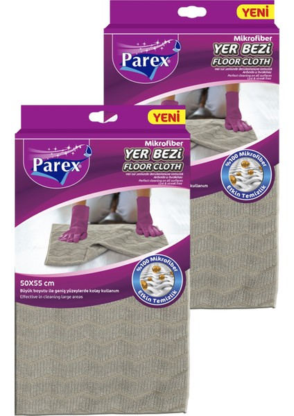Mikrofiber Yer Bezi 50 x 55 cm İkili Set