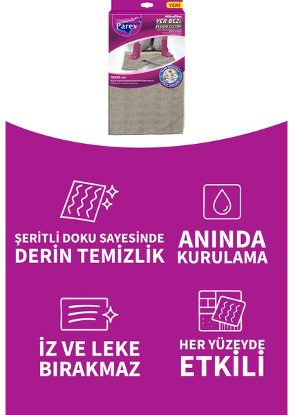 Mikrofiber Yer Bezi 50 x 55 cm İkili Set modelleri