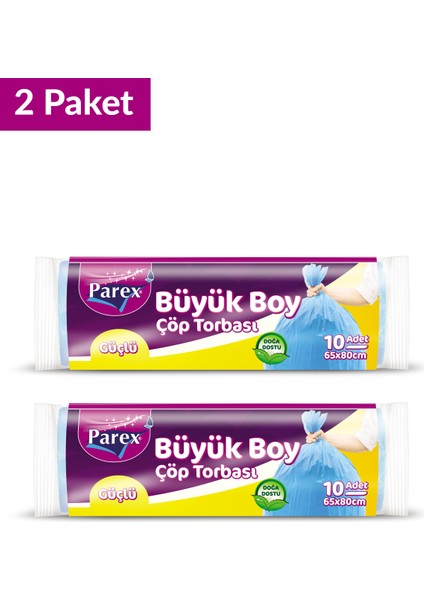 Güçlü Çöp Torbası Büyük Boy 10'lu 65 x 80 cm İkili Set fiyatları