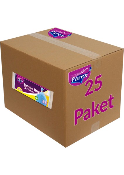 Güçlü Çöp Torbası Jumbo Boy 10'lu 80 x 110 cm 25 Paket 1 Koli modelleri