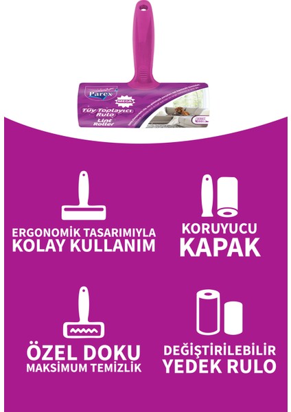Mega Tüy Toplayıcı Rulo 60'lı 12 Paket 1 Koli indirimleri