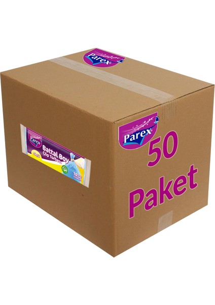 Güçlü Çöp Torbası Battal Boy 10'lu 72 x 95 cm 50 Paket 1 Koli modelleri