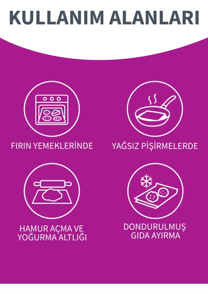 Hazır Kesilmiş Pişirme Kağıdı 10’lu 42 x 37 Cm 12 Paket indirimleri