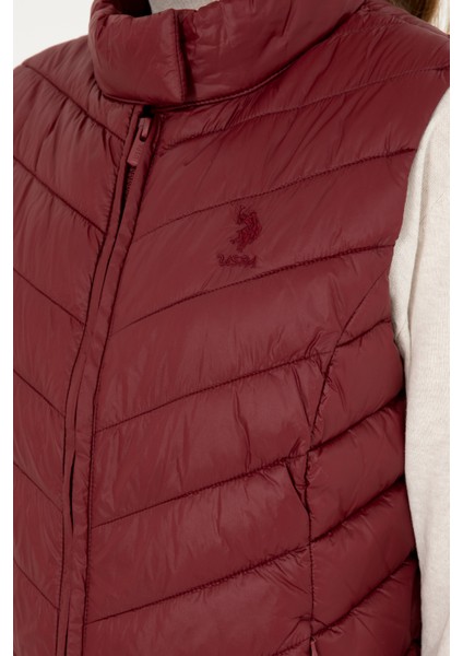 Kadın Bordo Yelek (Dokuma) 50292675-VR014