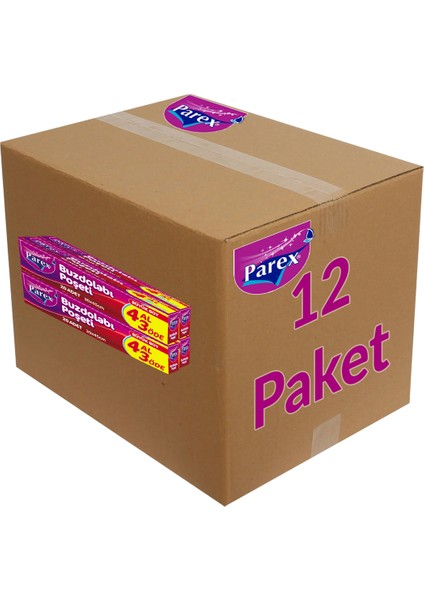 Buzdolabı Poşeti Büyük Boy 4 Al 3 Öde (4*20) 30 x 45 Cm 12 Paket 1 Koli modelleri