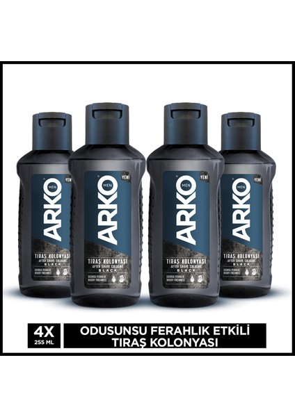 Men Black Tıraş Sonrası Kolonya 4 x 255 ml