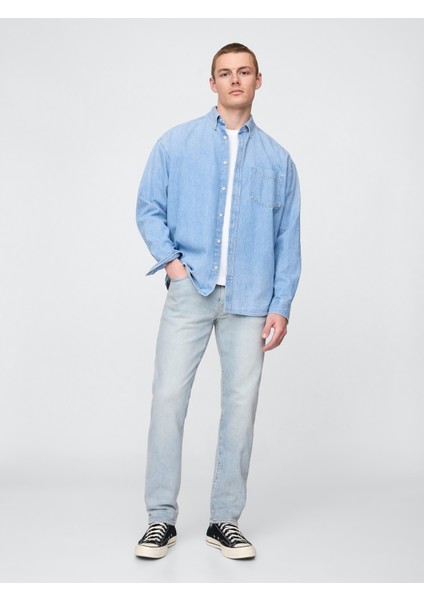 Erkek Açık Mavi GapFlex Washwell™ Slim Jean Pantolon