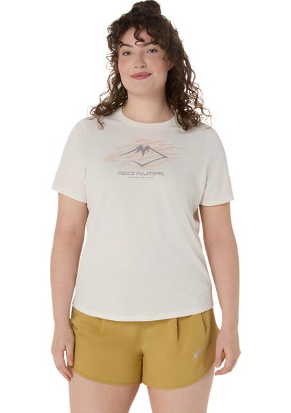 Fujitrail Logo Ss Top Kadın Bej Kısa Kollu Tshirt 2012D314-100