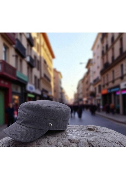 Castro Ayarlanabilir Avcı Kep Şapka Pamuklu Keten Kumaş Unisex Lacivert fiyatları