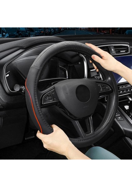 MC1003NR Premium Suni Deri Direksiyon Kılıfı Kırmızı fiyatları