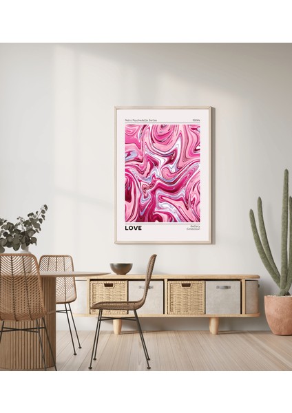 Lüks Duvar Dekoru | Pembe ve Fuşya Akışkan Sanat Posteri/çerçevesiz - 50X70