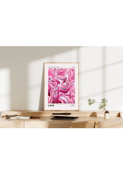 Lüks Duvar Dekoru | Pembe ve Fuşya Akışkan Sanat Posteri/çerçevesiz - 50X70 modelleri