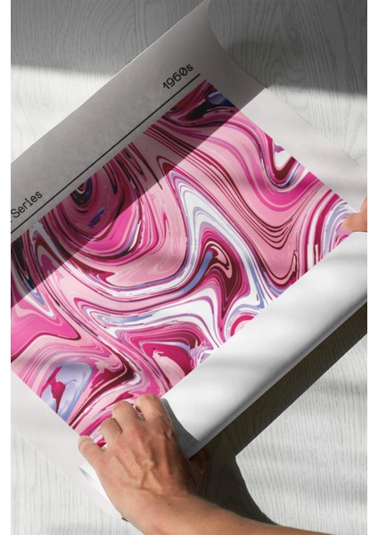 Lüks Duvar Dekoru | Pembe ve Fuşya Akışkan Sanat Posteri/çerçevesiz - 50X70 indirimleri