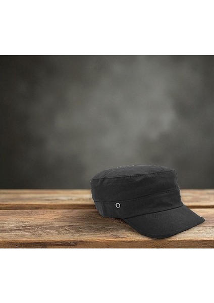 Castro Ayarlanabilir Avcı Kep Şapka Pamuklu Keten Kumaş Unisex Siyah fiyatları