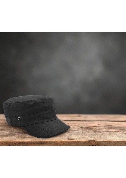 Castro Ayarlanabilir Avcı Kep Şapka Pamuklu Keten Kumaş Unisex Siyah modelleri