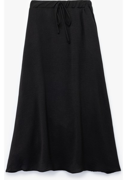 Aerobin Kumaş Midi Boy Çan Kesim Kloş Etek