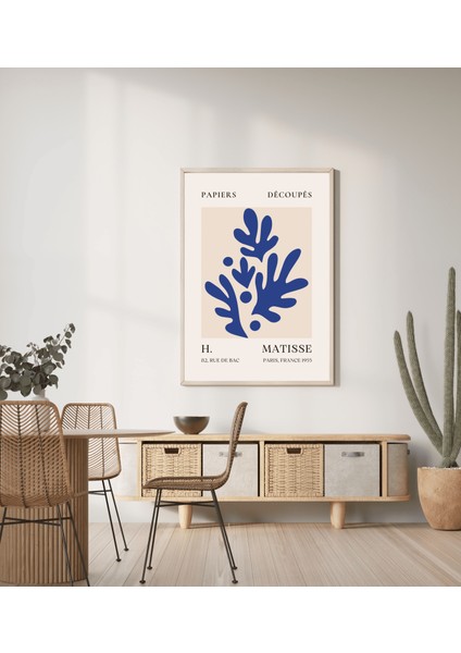 Henri Matisse "Papiers Découpés" Posteri | Mavi Bitki Formu/Çerçevesiz - 50X70