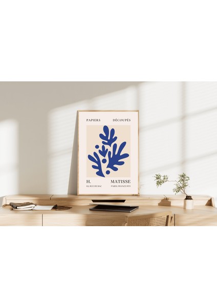 Henri Matisse "Papiers Découpés" Posteri | Mavi Bitki Formu/Çerçevesiz - 50X70 modelleri