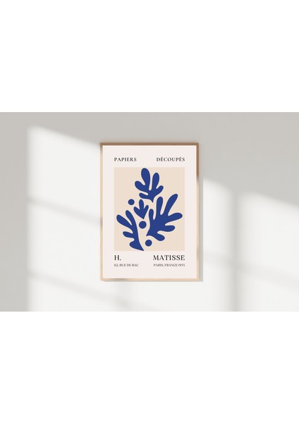 Henri Matisse "Papiers Découpés" Posteri | Mavi Bitki Formu/Çerçevesiz - 50X70 fırsatları