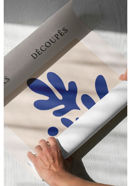 Henri Matisse "Papiers Découpés" Posteri | Mavi Bitki Formu/Çerçevesiz - 50X70 indirimleri