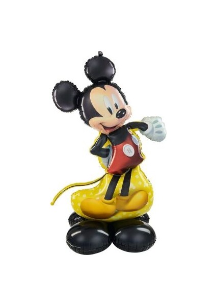 Ayaklı Mickey Mouse Folyo Balon 132CM