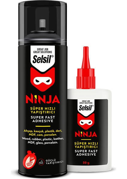 Ninja Süper Hızlı Yapıştırıcı 200ML+50GR