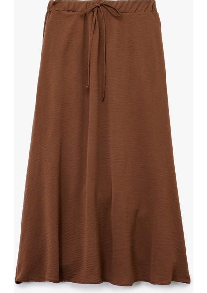 Aerobin Kumaş Midi Boy Çan Kesim Kloş Etek