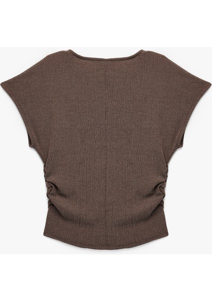 Bürümcük Kumaş Slim Fit Kısa Kollu Bisiklet Yaka Tişört fırsatları