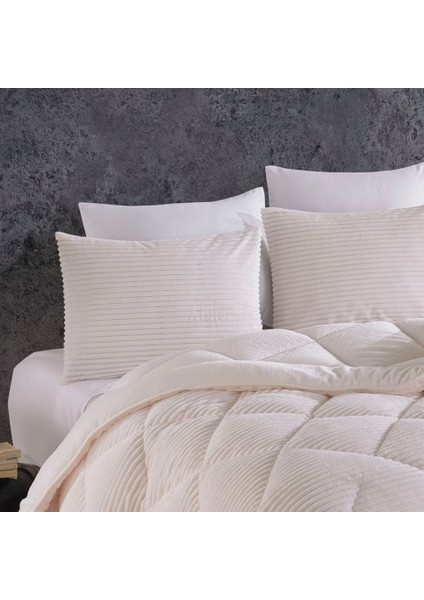 Premium Soft Çift Kişilik Yorgan Seti Krem indirimleri