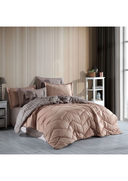 Comfort Yorgan Seti -Çift Kişilik - Tully Kahve