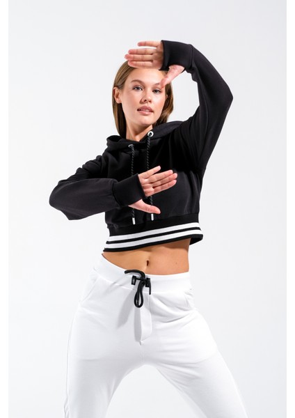 Kadın Kapüşonlu Crop Sweatshirt fiyatları