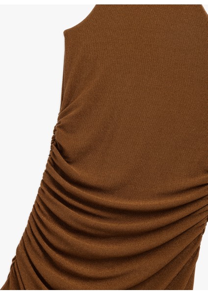 Drapeli Tek Omuz Kolsuz Uzun Abiye Elbise indirimleri