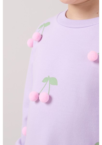 Kiraz Detaylı Tüllü Kız Çocuk Elbise modelleri