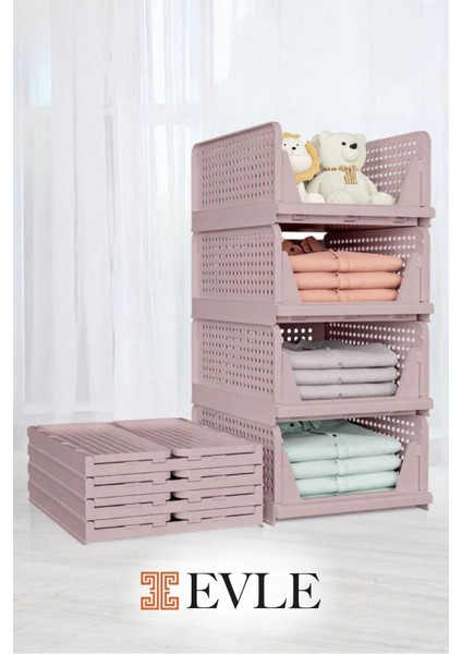 3'lü Modüler Raf Seti – Kayar Mekanizmalı Dolap Içi Düzenleyici, Pudra, 33,5 x 43 x 55.5 cm modelleri