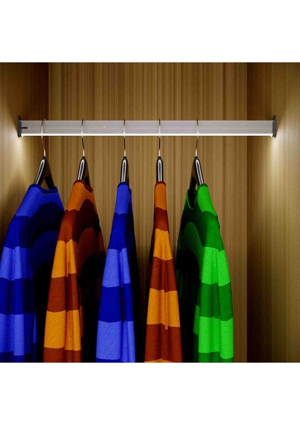 Hareket Sensörlü LED Dolap Içi Işık ve Askı Borusu - 61-70 cm - Dolap Içi Aydınlatma modelleri