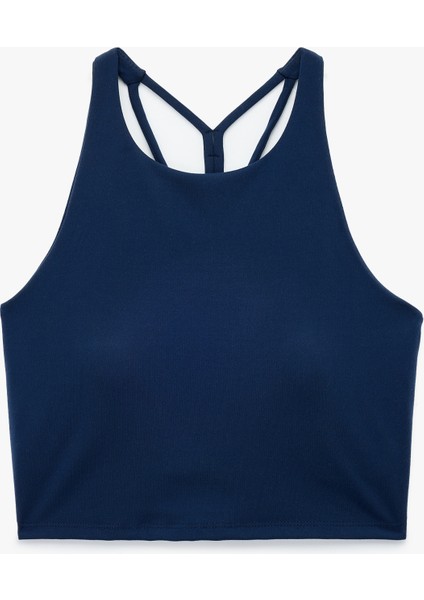 Çapraz Ip Askılı Sırt Detaylı Interlok Sporcu Sütyeni