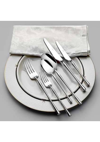 Marbella Sade 12 Kişilik 84 Parça Deri Kutulu Çatal Kaşık Bıçak Takımı