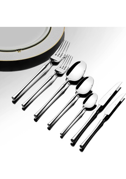 Marbella Sade 12 Kişilik 84 Parça Deri Kutulu Çatal Kaşık Bıçak Takımı modelleri