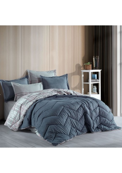 Comfort Yorgan Seti -Çift Kişilik - Lucia Gri