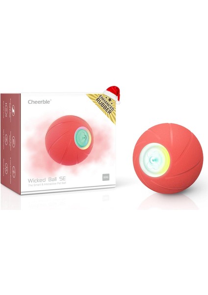 Şarjlı Akıllı İneraktif Köpek Oyun Topu, Kırmızı S 5,5 Cm