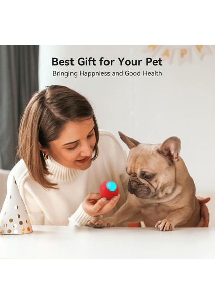 Şarjlı Akıllı İneraktif Köpek Oyun Topu, Kırmızı S 5,5 Cm fiyatları