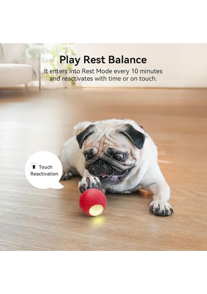 Şarjlı Akıllı İneraktif Köpek Oyun Topu, Kırmızı S 5,5 Cm modelleri