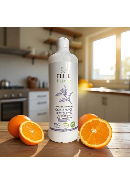 Organik Sertifikalı Çok Amaçlı Konsantre Genel Temizleyici 750 ml, portakal yağlı