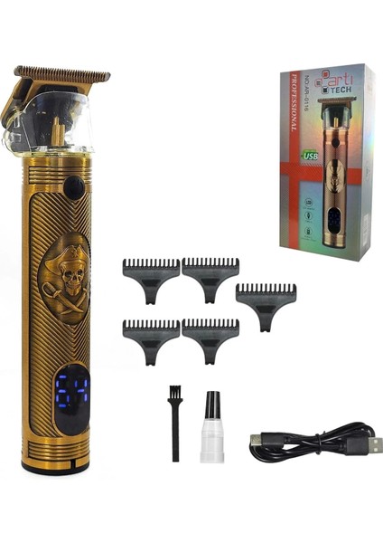 Tıraş Makinesi Şarjlı LCD Ekran Professional AR-0116 (Saç Sakal Düzeltici)