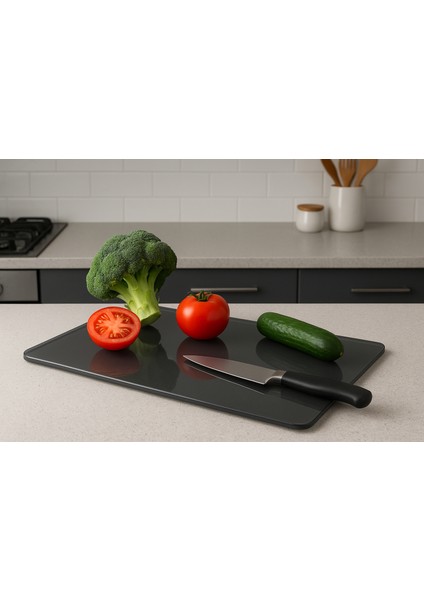 Cam Kesme Tahtası 20X30 cm Temperli 4mm – Füme