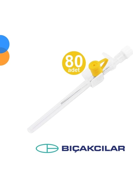 Branül (Intraket) Sarı (24 gr) 80'li Kutu