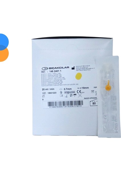 Branül (Intraket) Sarı (24 gr) 80'li Kutu fiyatları