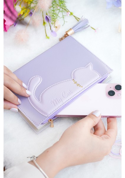 Geçmeli Kedili Vegan Kapak 13X18CM Çizgili Defter fırsatları