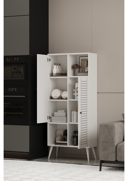 Lumen Çok Amaçlı Mdf Beyaz Kiler-Mutfak Dolabı 160X70 cm fırsatları